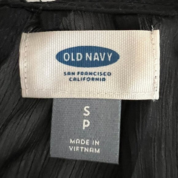 Old Navy Black Sheer Tassel Asymmetric Hemline Coverup Dress - Picture 6 of 7